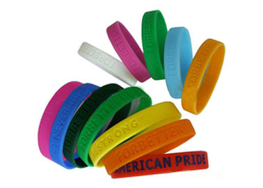 Logo Printing Promotional Gift Silicone Rubber Bracelet For Boys And Girls